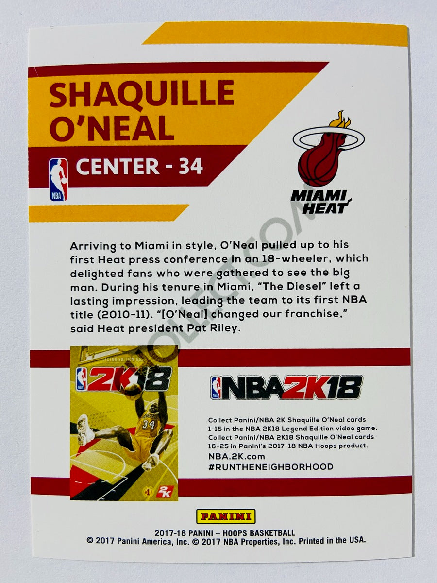 Shaquille O'Neal – Miami Heat 2017-18 Panini Hoops NBA2K18 Foil