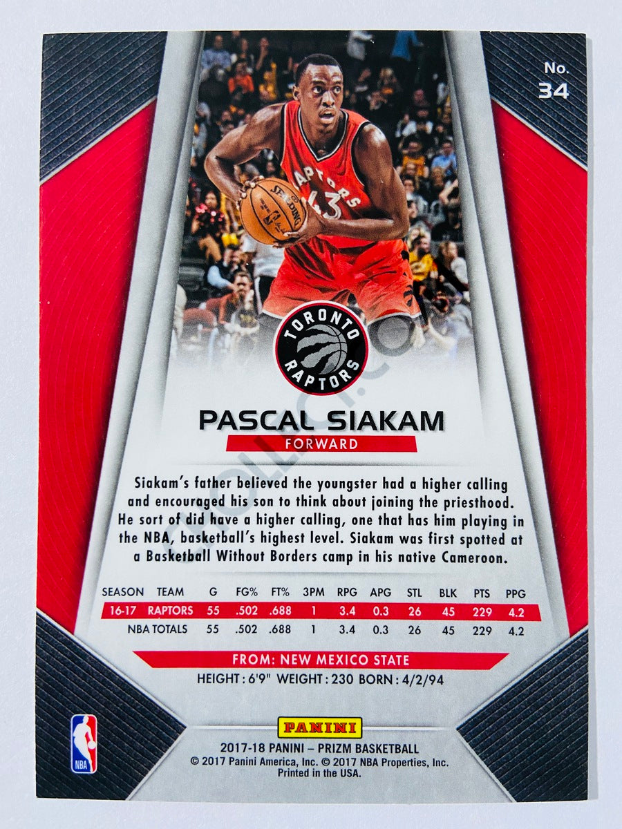 Pascal Siakam - Toronto Raptors 2017-18 Panini Prizm #34