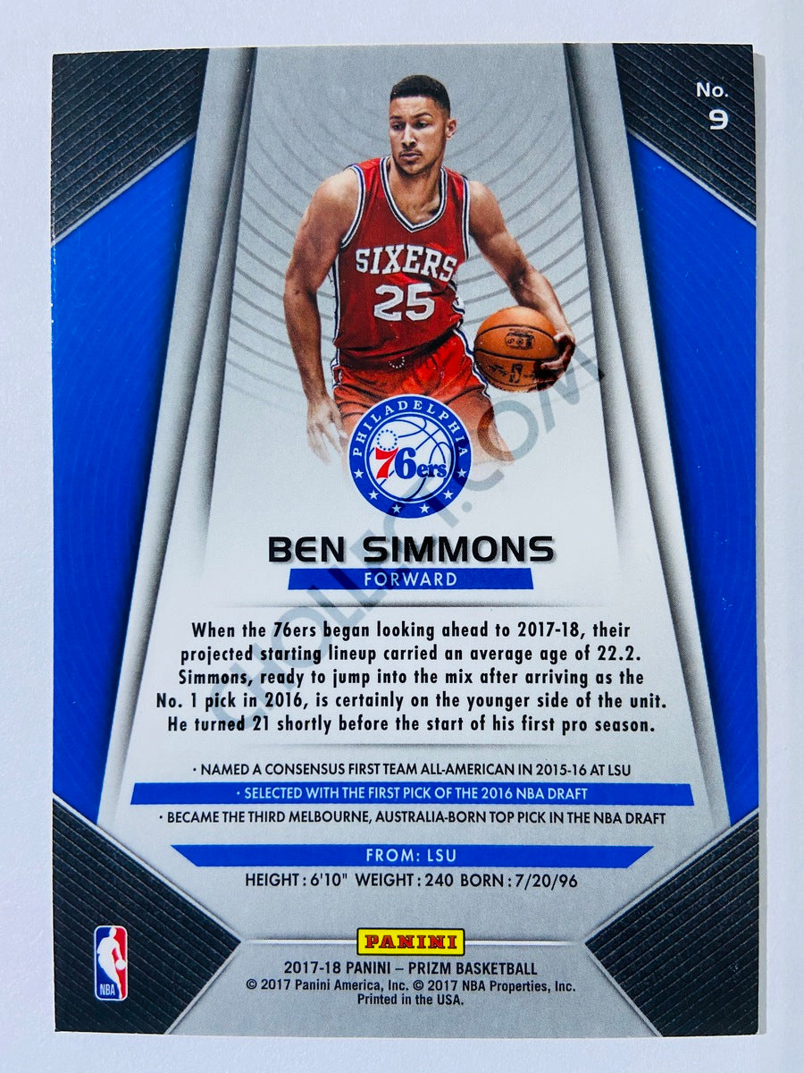 Ben Simmons - Philadelphia 76ers 2017-18 Panini Prizm Rookie Card #9