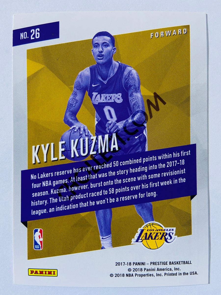 Kyle Kuzma - Los Angeles Lakers 2017-18 Panini Prestige Micro Etch Rookie Red Version #26