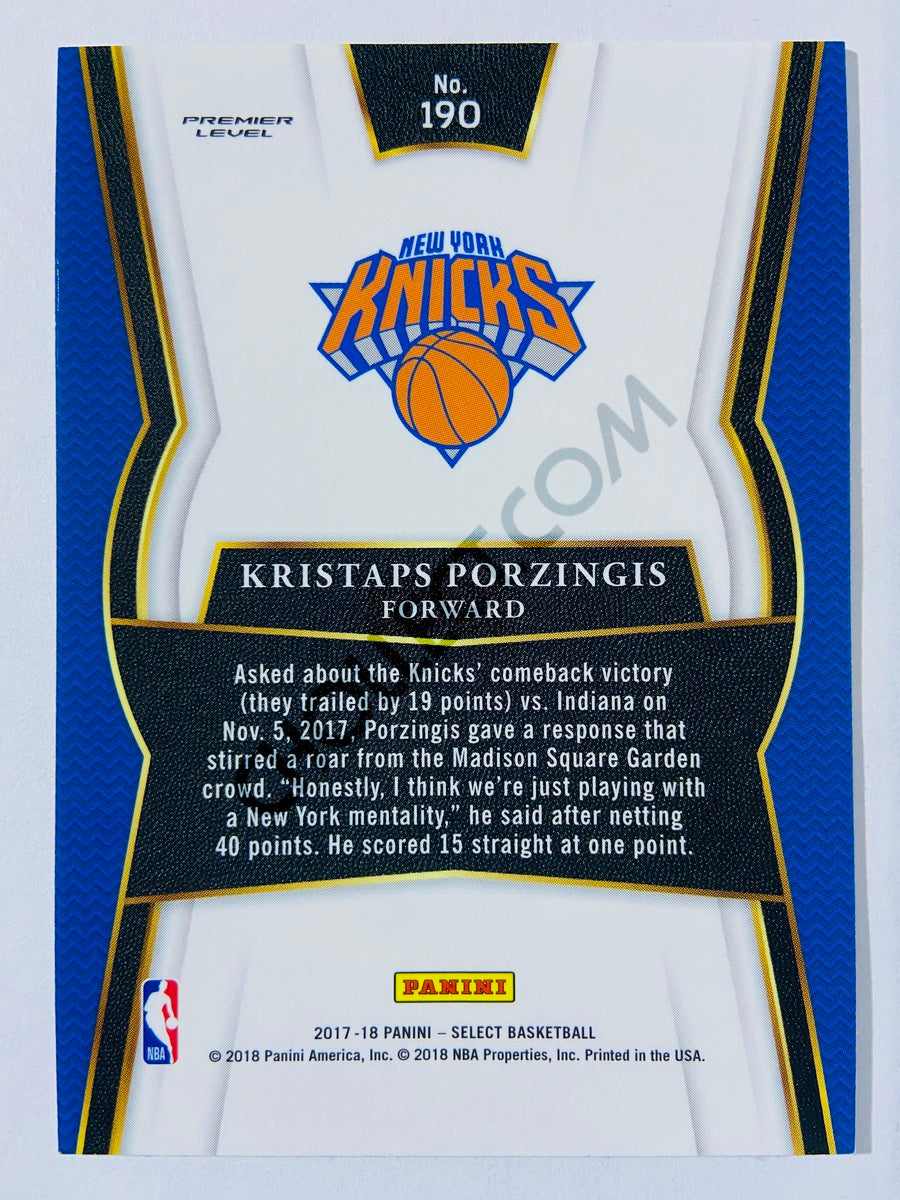 Kristaps Porzingis - New York Knicks 2017-18 Panini Select Premier Level #190