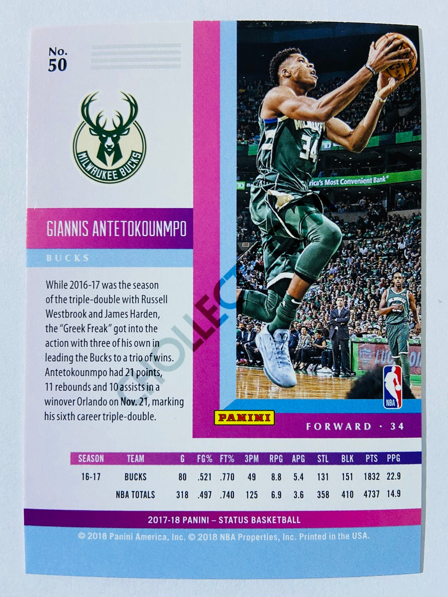 Giannis Antetokounmpo - Milwaukee Bucks 2017-18 Panini Status #50