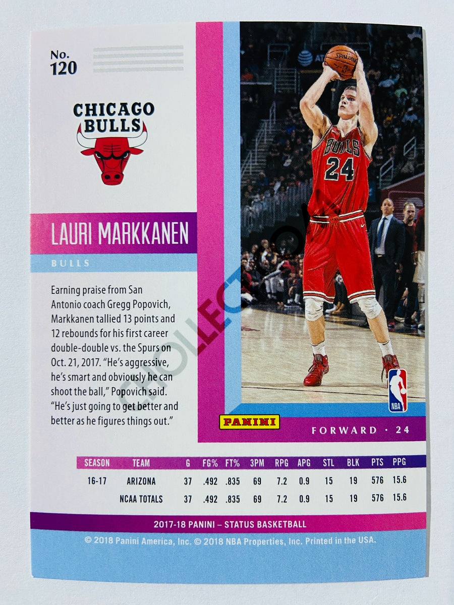 Lauri Markkanen – Chicago Bulls 2017-18 Panini Status RC Rookie #120