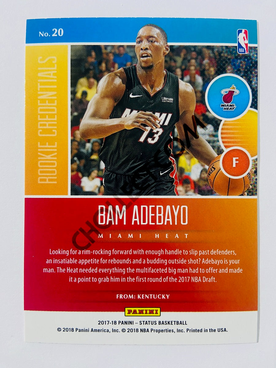 Bam Adebayo – Miami Heat 2017-18 Panini Status Rookie Credentials #20