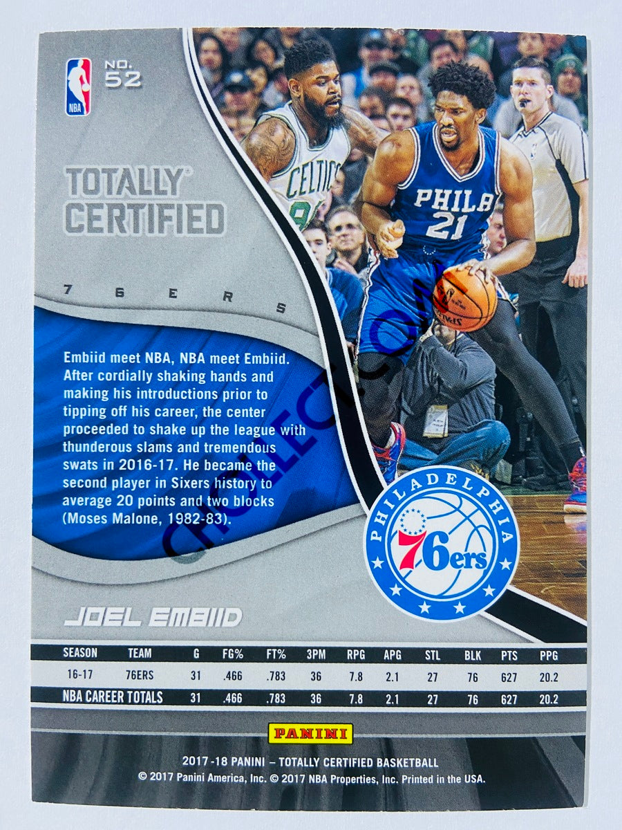 Joel Embiid - Philadelphia 76ers 2017-18 Panini Totally Certified #52