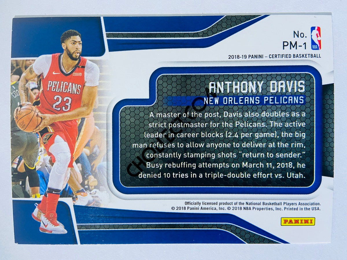 Anthony Davis - New Orleans Pelicans 2018-19 Panini Certified Priority Mail #1