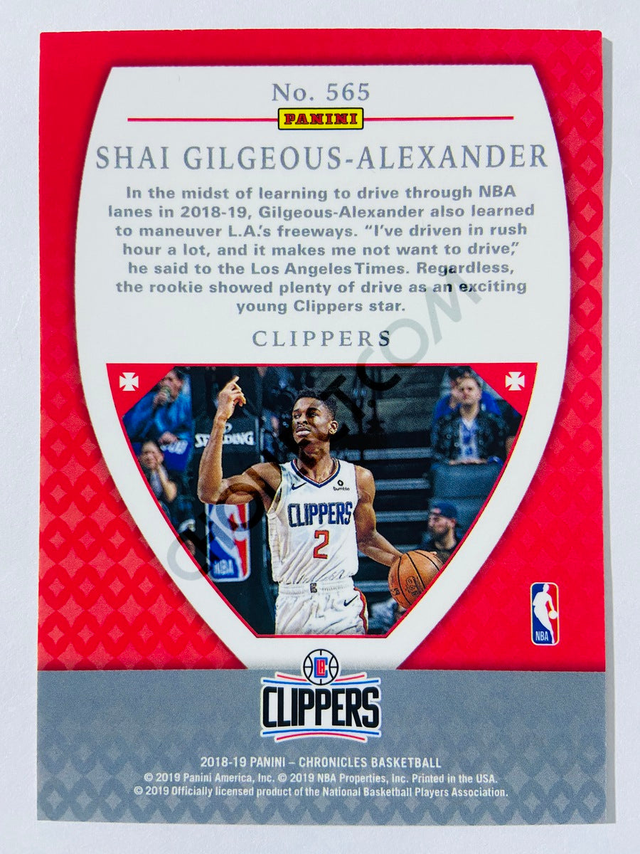 Shai Gilgeous-Alexander - Los Angeles Clippers 2018-19 Panini Chronicles Crusade RC Rookie #565