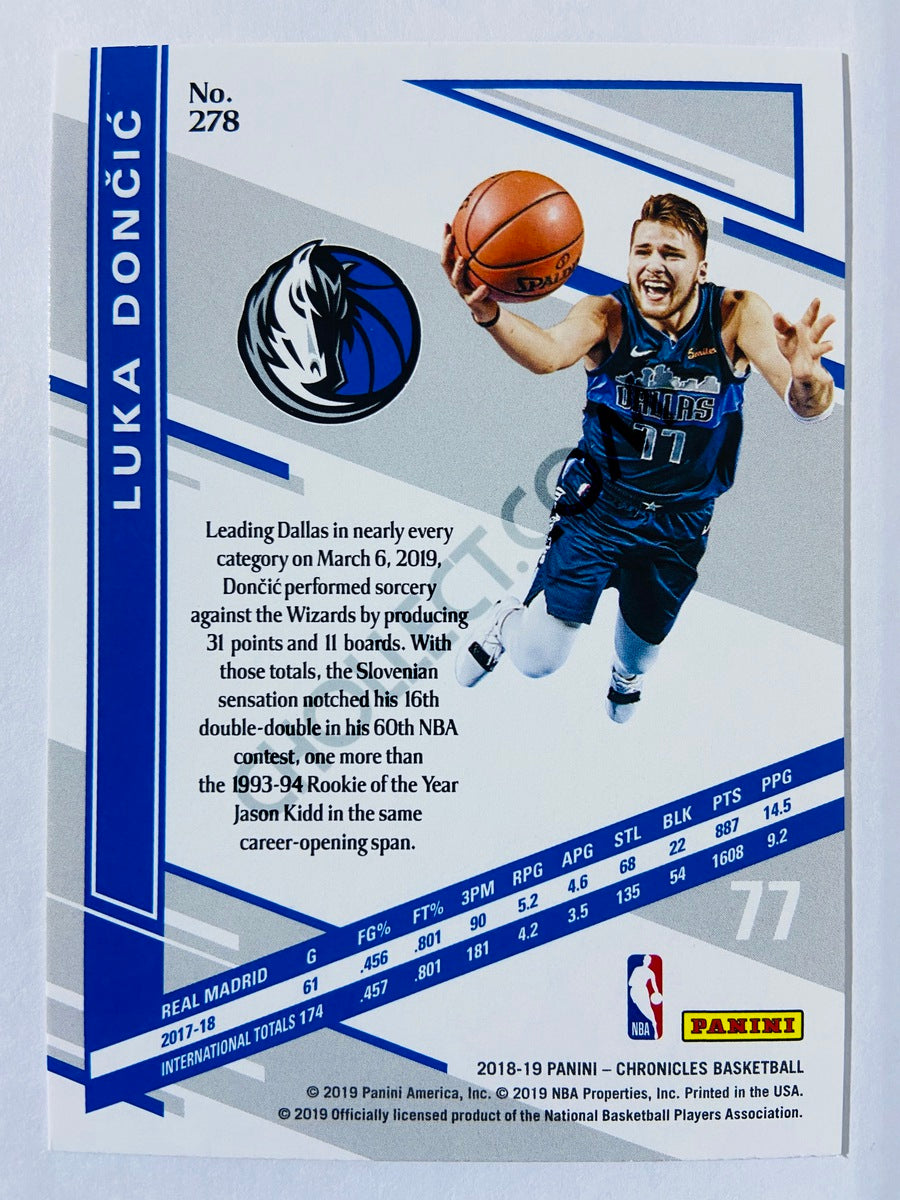 Luka Doncic - Dallas Mavericks 2018-19 Panini Chronicles Elite RC Rookie #278