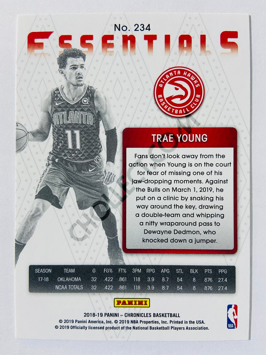 Trae Young - Atlanta Hawks 2018-19 Panini Chronicles Essentials RC Rookie #234