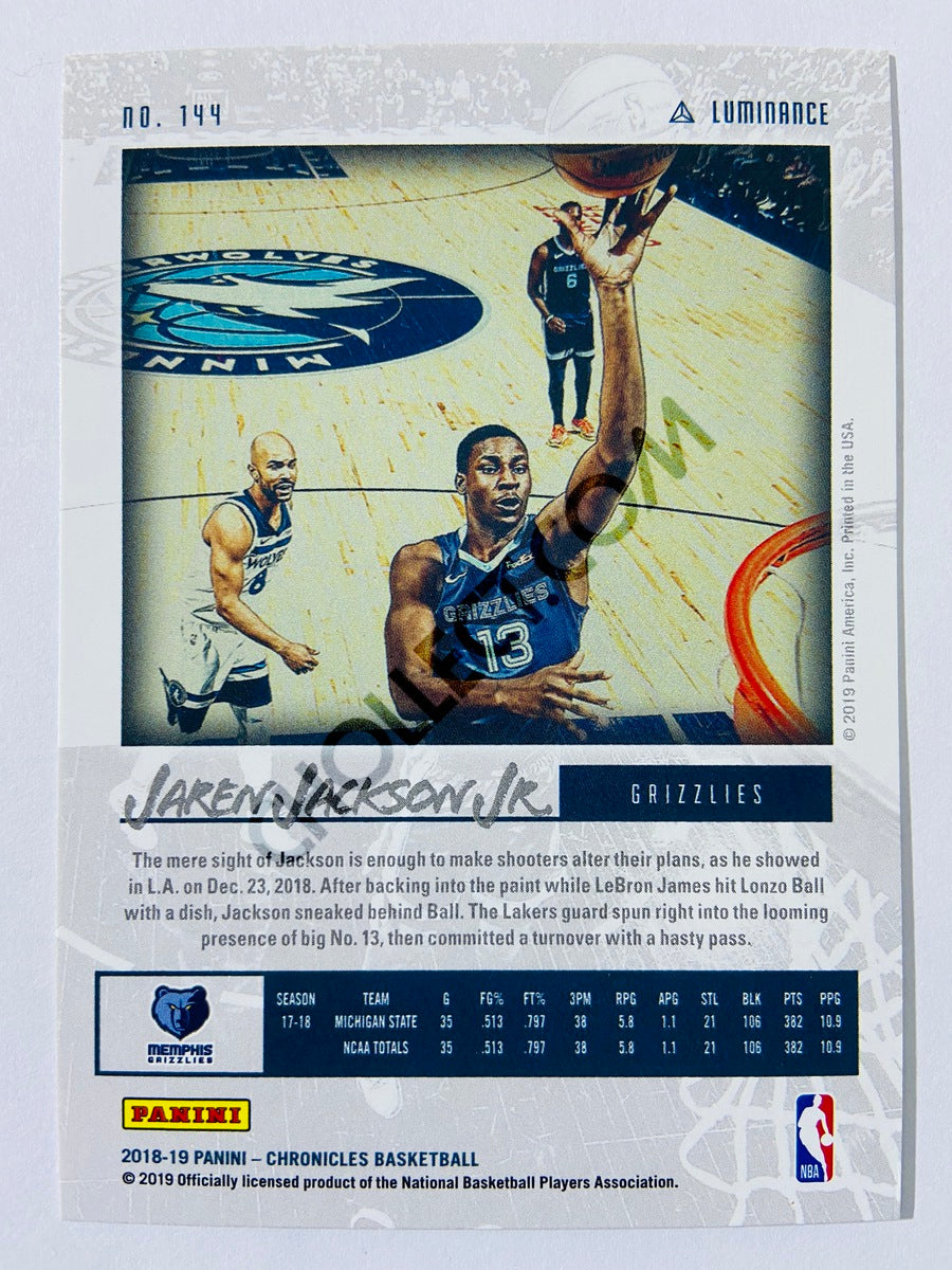 Jaren Jackson Jr. - Memphis Grizzlies 2018-19 Panini Chronicles Luminance RC Rookie #144