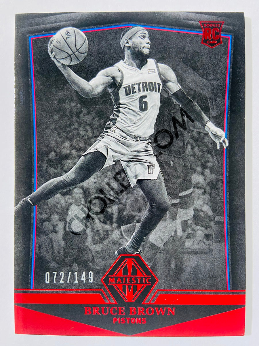 Bruce Brown - Detroit Pistons 2018-19 Panini Chronicles Majestic RC Rookie Card #337 | 072/149