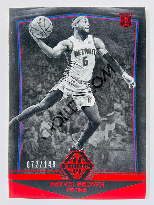 Bruce Brown - Detroit Pistons 2018-19 Panini Chronicles Majestic RC Rookie Card #337 | 072/149