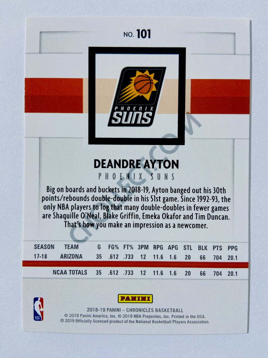 Deandre Ayton – Phoenix Suns 2018-19 Panini Chronicles Panini RC Rookie #101