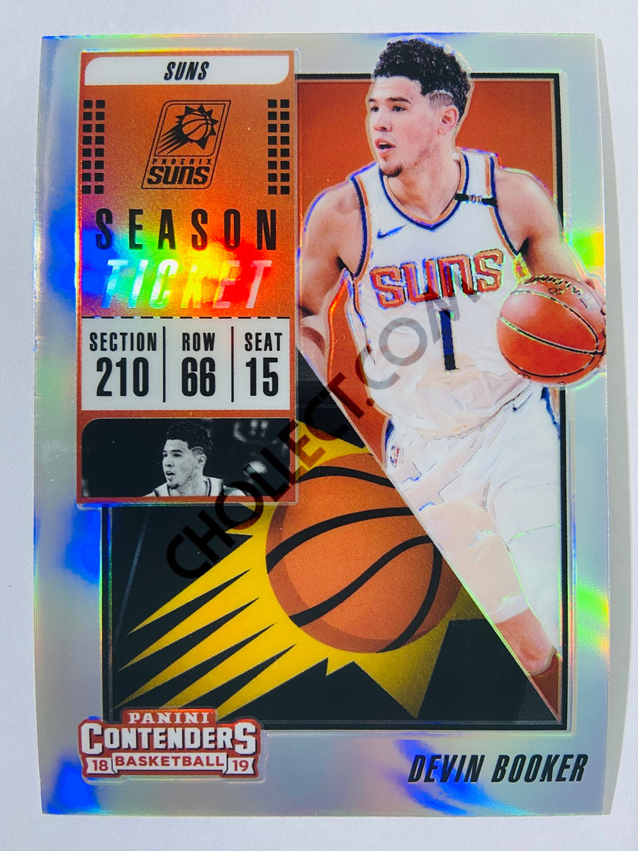 Devin Booker - Phoenix Suns 2018-19 Panini Contenders Season Ticket Premium Parallel #55