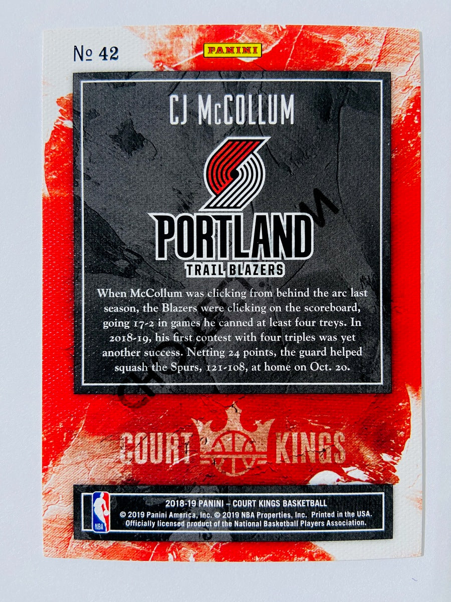 CJ McCollum - Portland Trail Blazers 2018-19 Panini Court Kings Jade Parallel #42