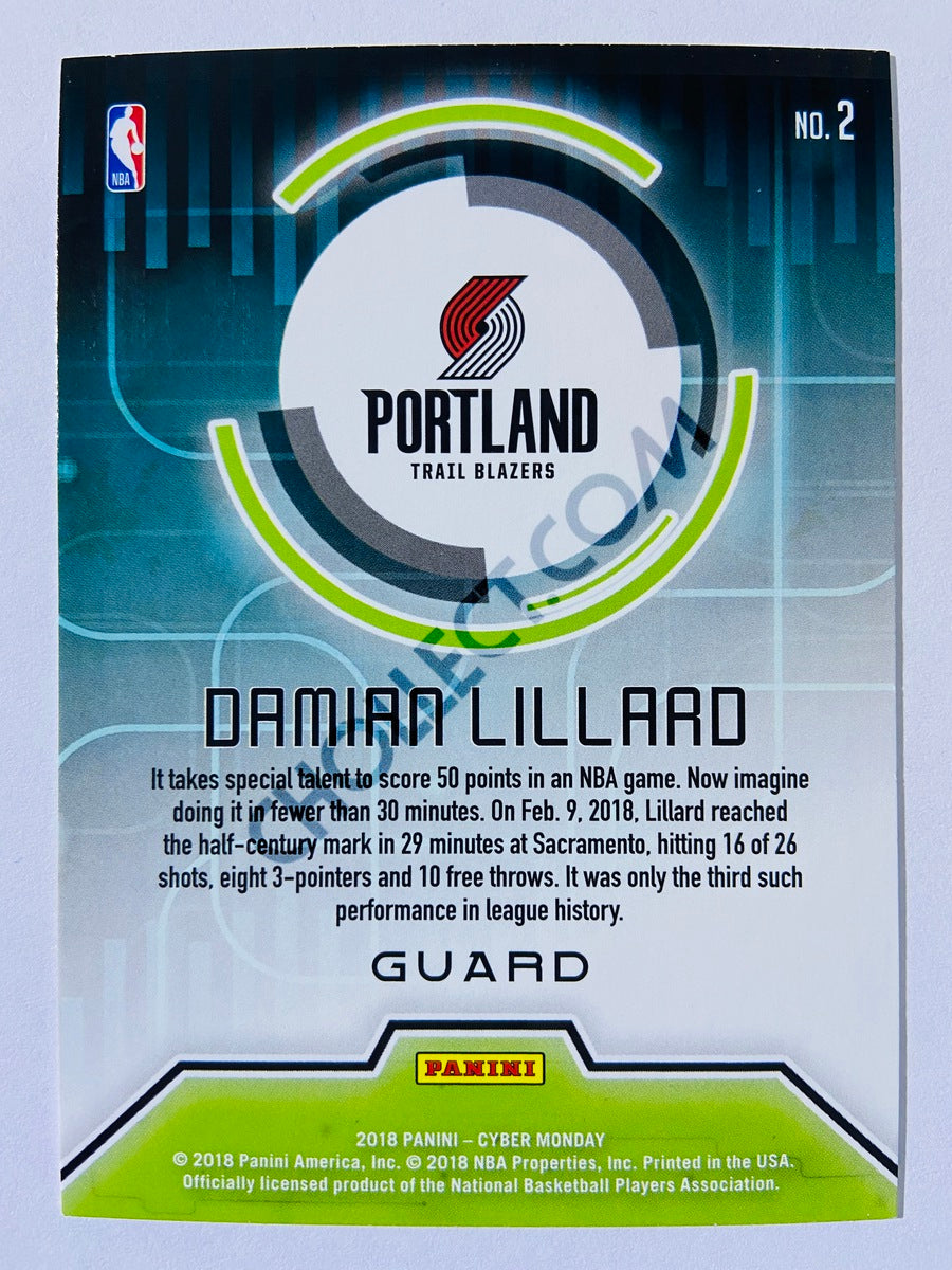 Damian Lillard - Portland Trail Blazers 2018-19 Panini Cyber Monday #2