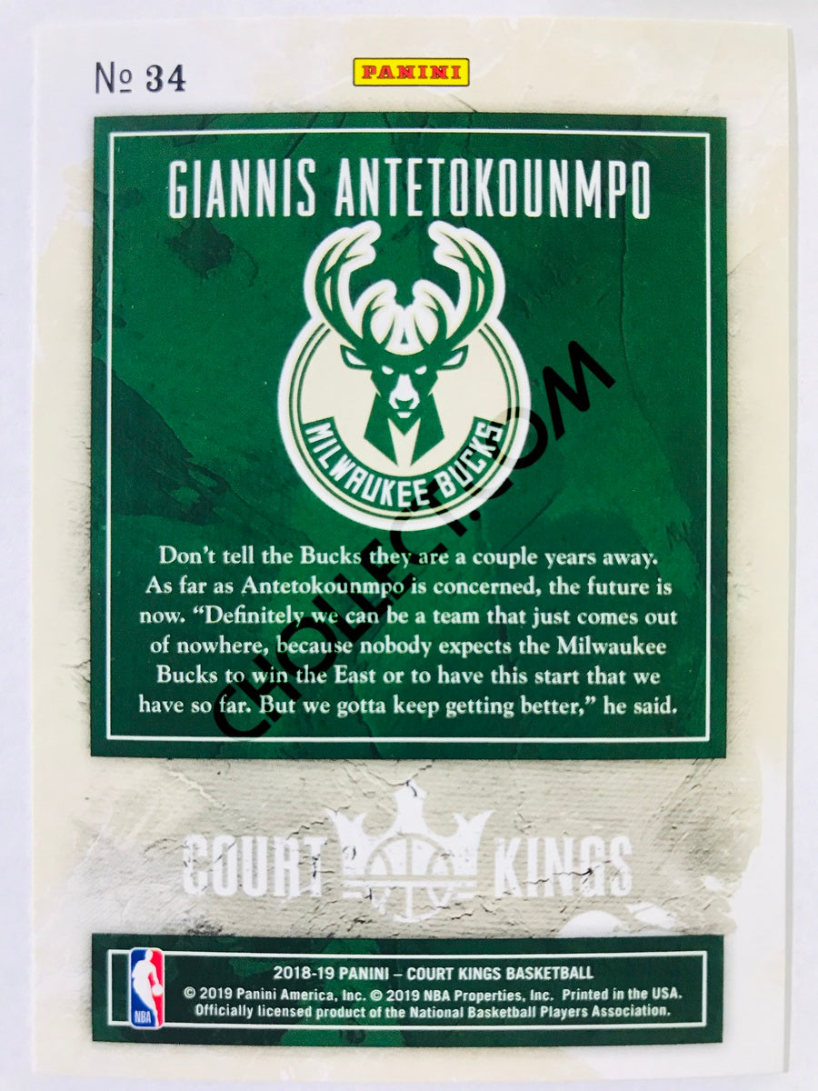 Giannis Antetokounmpo - Milwaukee Bucks 2018-19 Panini Court Kings #34