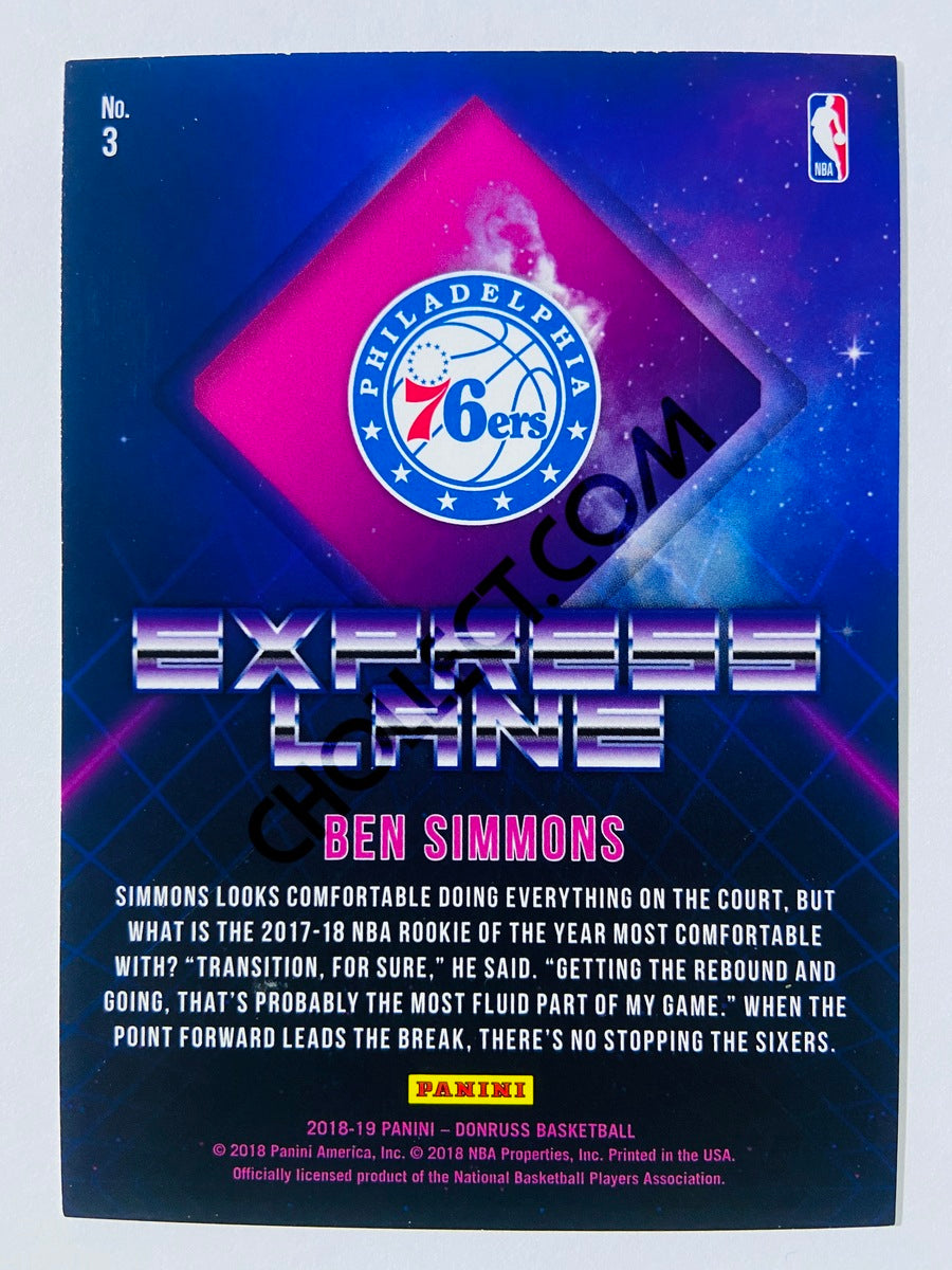 Ben Simmons - Philadelphia 76ers 2018-19 Panini Donruss Express Lane Insert #23