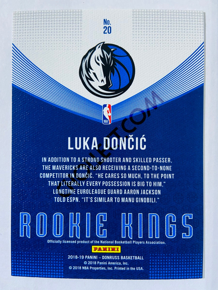 Luka Doncic - Dallas Mavericks 2018-19 Panini Donruss Rookie Kings Insert RC Rookie #20