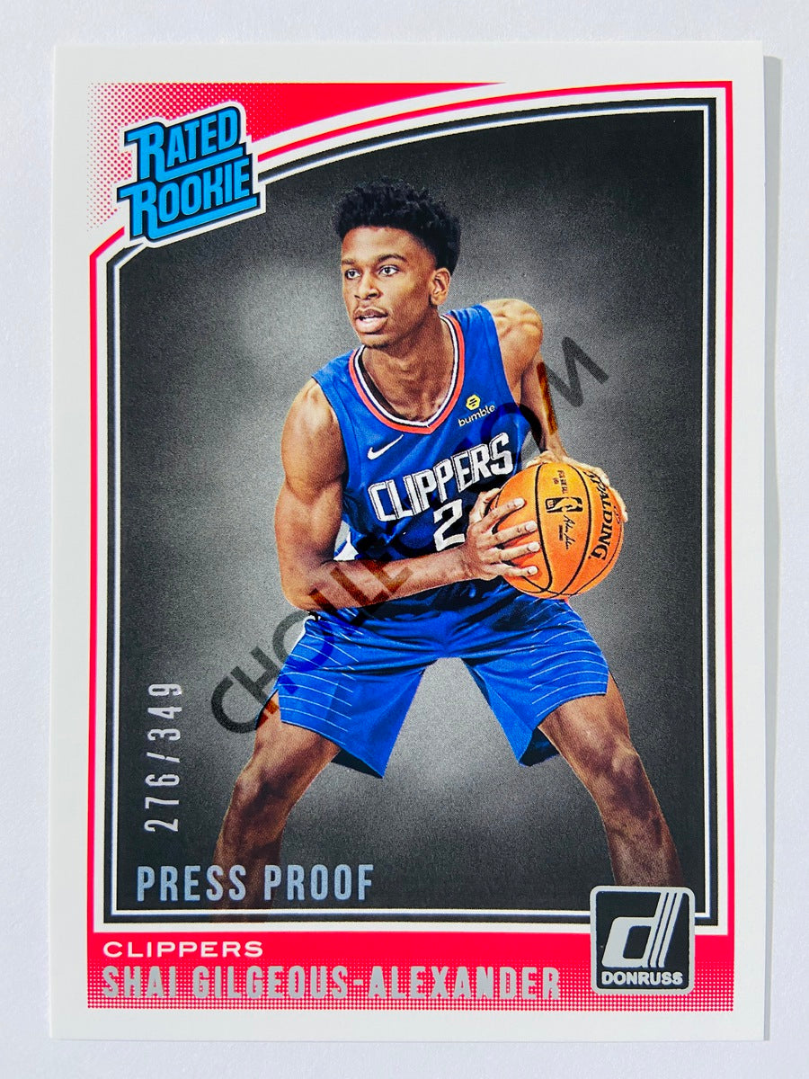 Shai Gilgeous-Alexander - Los Angeles Clippers 2018-19 Panini Donruss Rated Rookie #162 | 276/349