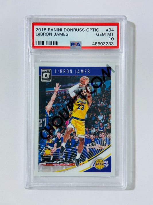 LeBron James - Los Angeles Lakers 2018-19 Panini Donruss Optic #94 [PSA 10] SN: 48603233