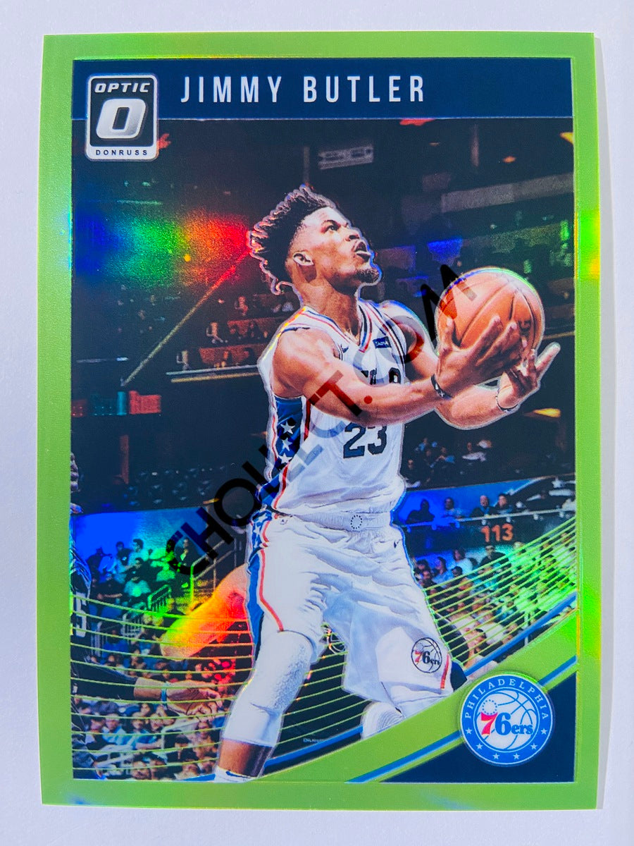 Jimmy Butler - Philadelphia 76ers 2018-19 Panini Donruss Optic Lime Green Parallel #115 | 106/149