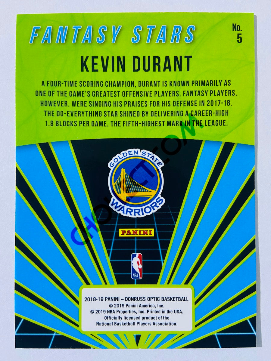 Kevin Durant - Golden State Warriors 2018-19 Panini Donruss Optic Fantasy Stars Insert #5