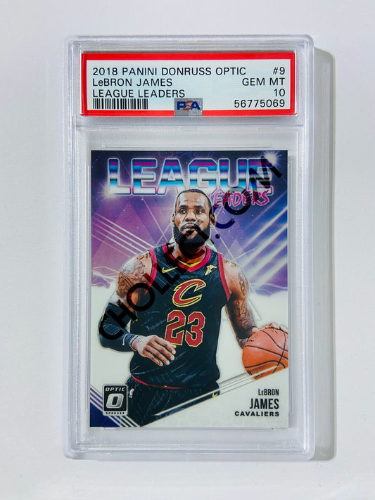 Lebron James – Cleveland Cavaliers 2018-19 Panini Donruss Optic League Leaders #9 [PSA 10] SN: 56775069