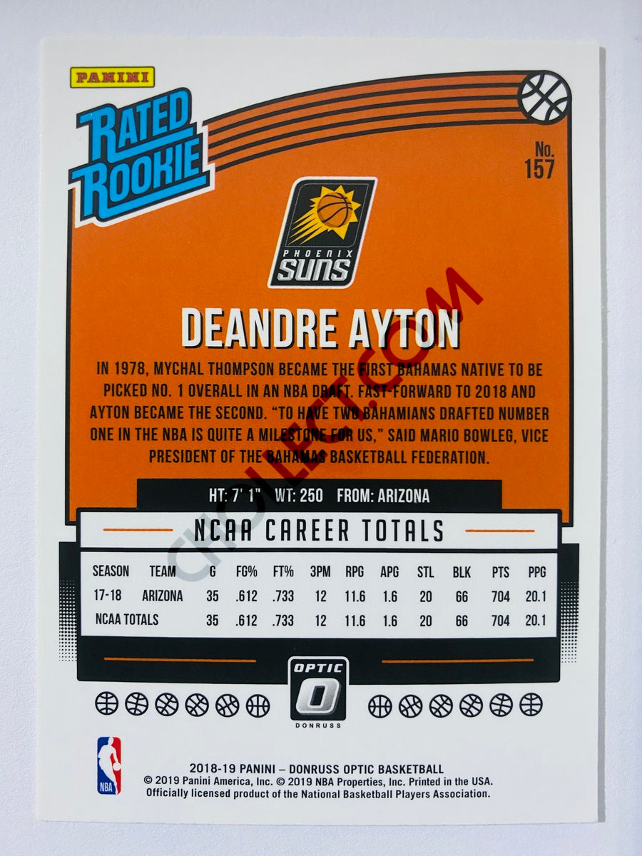 Deandre Ayton - Phoenix Suns 2018-19 Panini Donruss Optic Rated Rookie Card #157