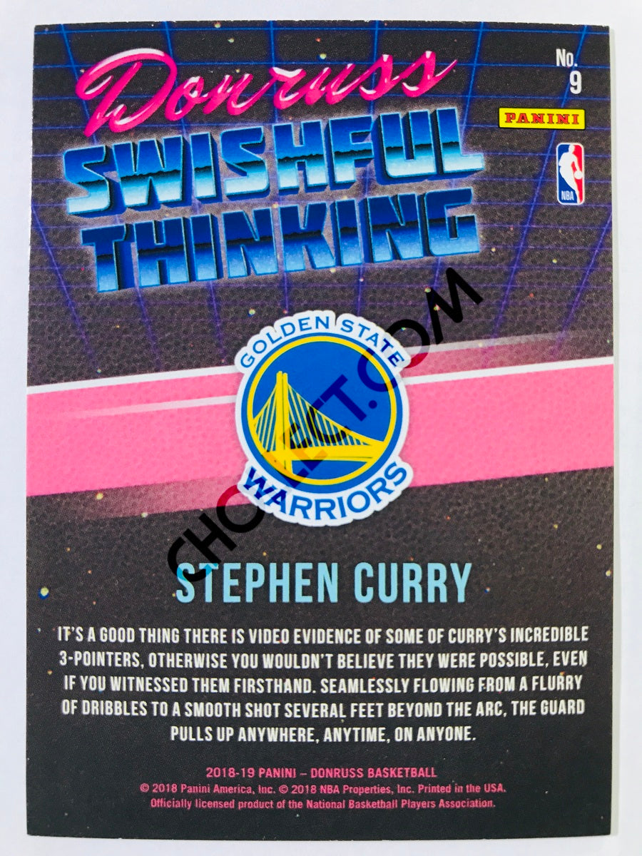 Stephen Curry - Golden State Warriors 2018-19 Panini Donruss Swishful Thinking #9