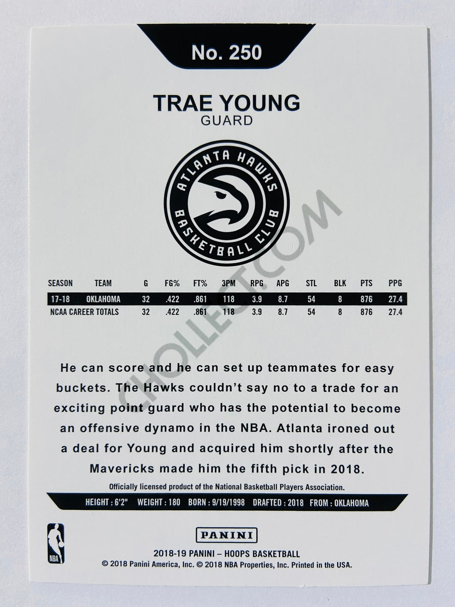 Trae Young - Atlanta Hawks 2018-19 Panini Hoops RC Rookie #250