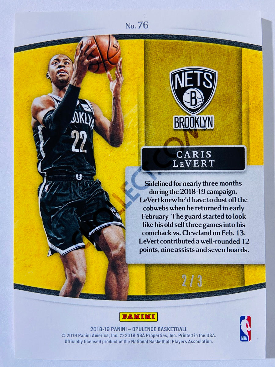 Caris LeVert - Brooklyn Nets 2018-19 Panini Opulence #76 | 2/3