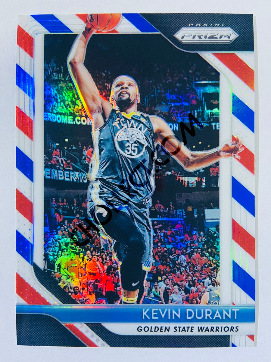 Kevin Durant - Golden State Warriors 2018-19 Panini Prizm Red/White/Blue Parallel #252