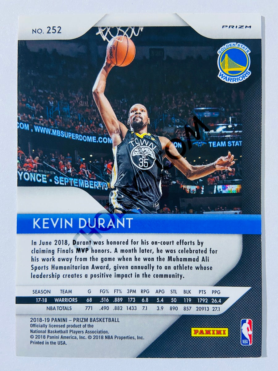 Kevin Durant - Golden State Warriors 2018-19 Panini Prizm Red/White/Blue Parallel #252