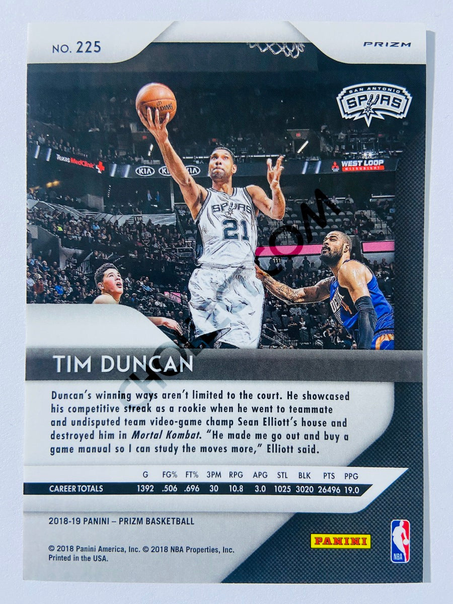 Tim Duncan - San Antonio Spurs 2018-19 Panini Prizm Red/White/Blue Parallel #225