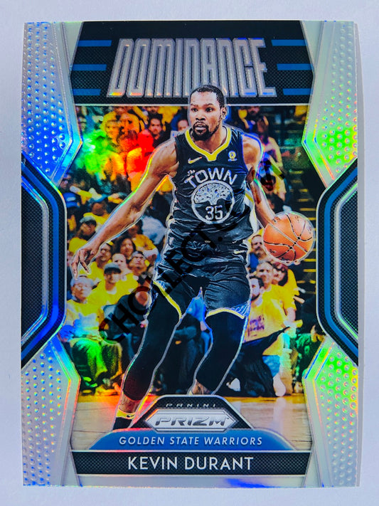 Kevin Durant - Golden State Warriors 2018-19 Panini Prizm Dominance Silver Parallel #9