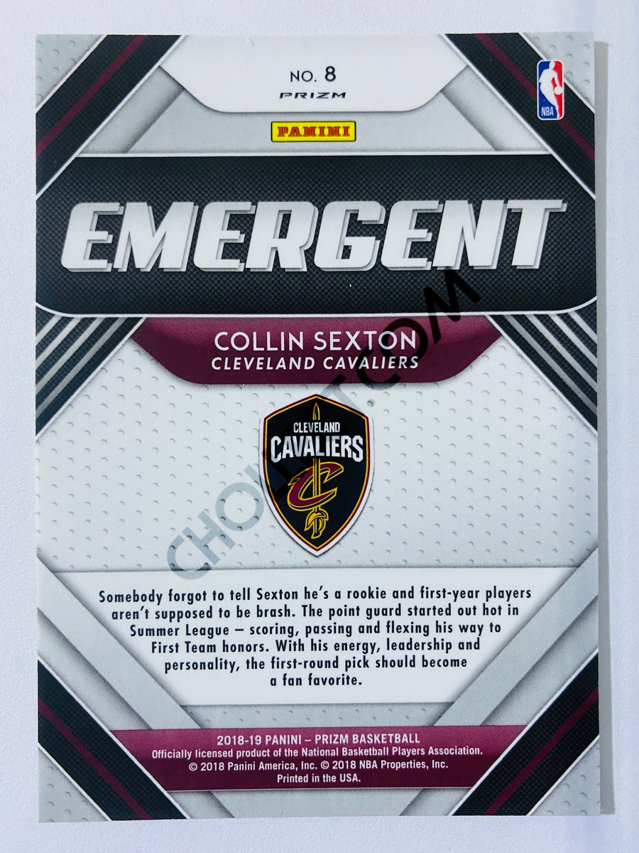 Collin Sexton - Cleveland Cavaliers 2018-19 Panini Prizm Emergent Rookie Card Green Parallel #8