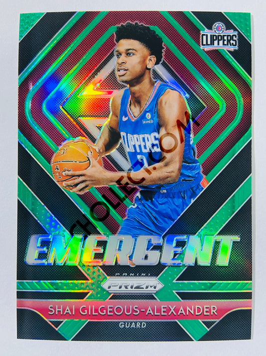 Shai Gilgeous-Alexander - Los Angeles Clippers 2018-19 Panini Prizm Emergent Green Parallel Rookie #11