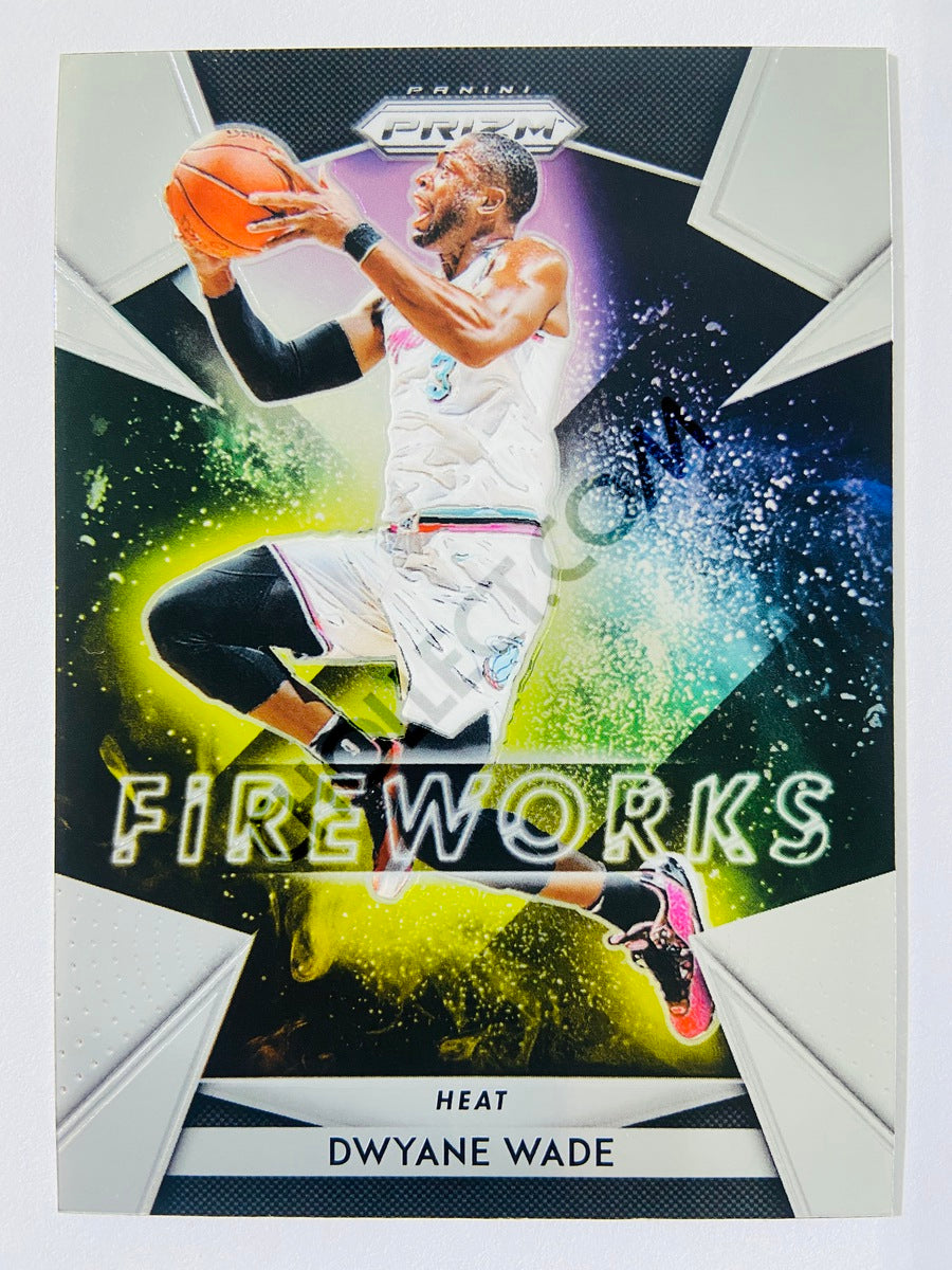 Dwyane Wade - Miami Heat 2018-19 Panini Prizm Fireworks Insert #8