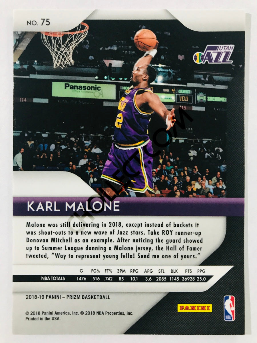 Karl Malone - Utah Jazz 2018-19 Panini Prizm #75