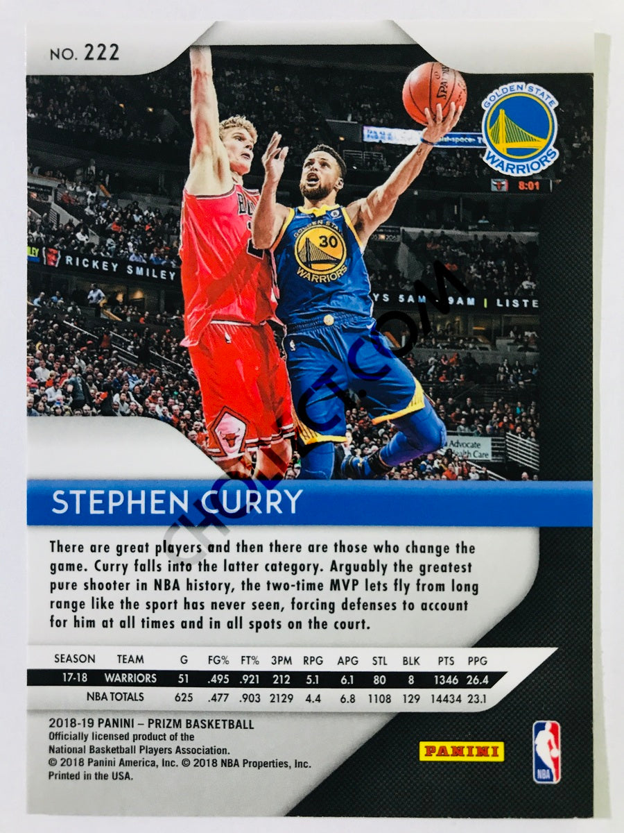 Stephen Curry - Golden State Warriors 2018-19 Panini Prizm #222