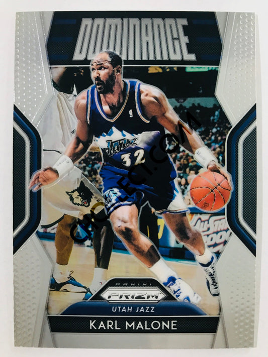 Karl Malone - Utah Jazz 2018-19 Panini Prizm Dominance Insert #12