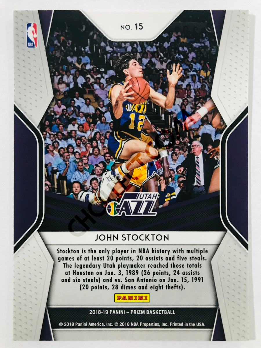 John Stockton - Utah Jazz 2018-19 Panini Prizm Dominance #15