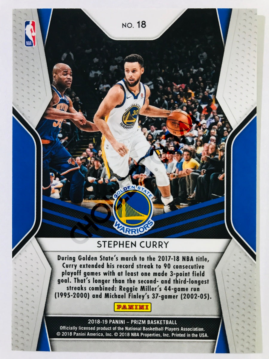 Stephen Curry - Golden State Warriors 2018-19 Panini Prizm Dominance Insert #18