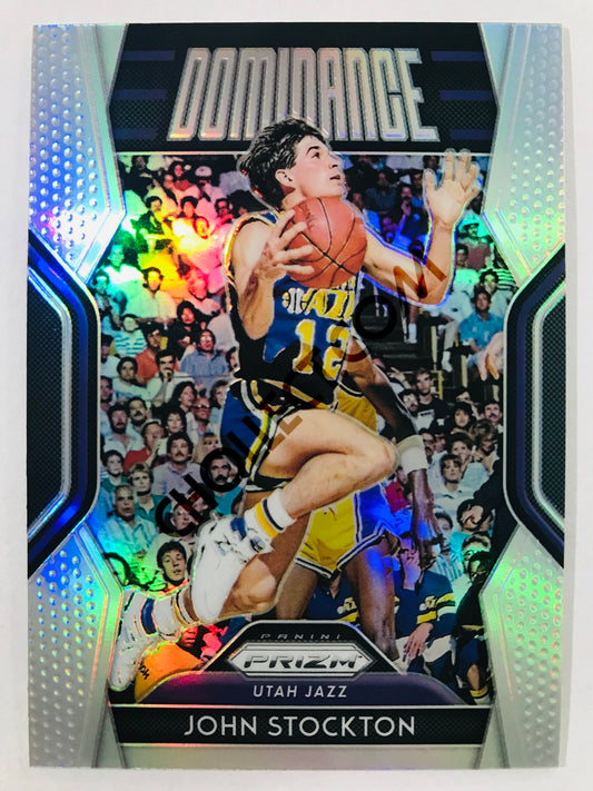 John Stockton - Utah Jazz 2018-19 Panini Prizm Dominance Silver Parallel #15