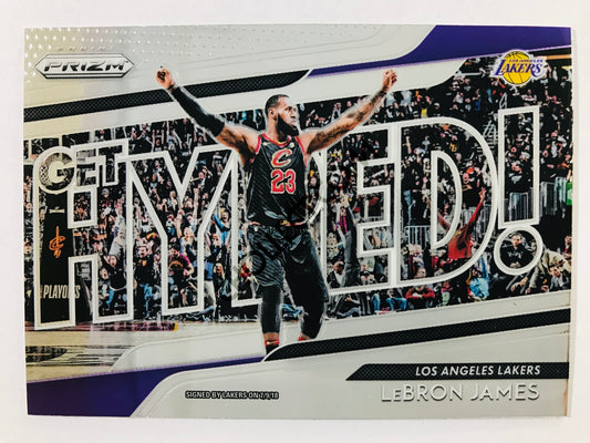 LeBron James - Los Angeles Lakers 2018-19 Panini Prizm Get Hyped! Insert #4