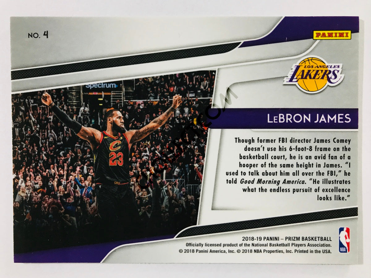 LeBron James - Los Angeles Lakers 2018-19 Panini Prizm Get Hyped! Insert #4