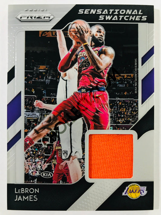 LeBron James - Los Angeles Lakers 2018-19 Panini Prizm Sensational Swatches #59