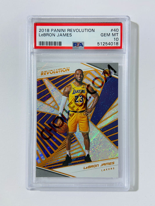 Lebron James – Los Angeles Lakers 2018-19 Panini Revolution #40 [PSA 10] SN: 51254018