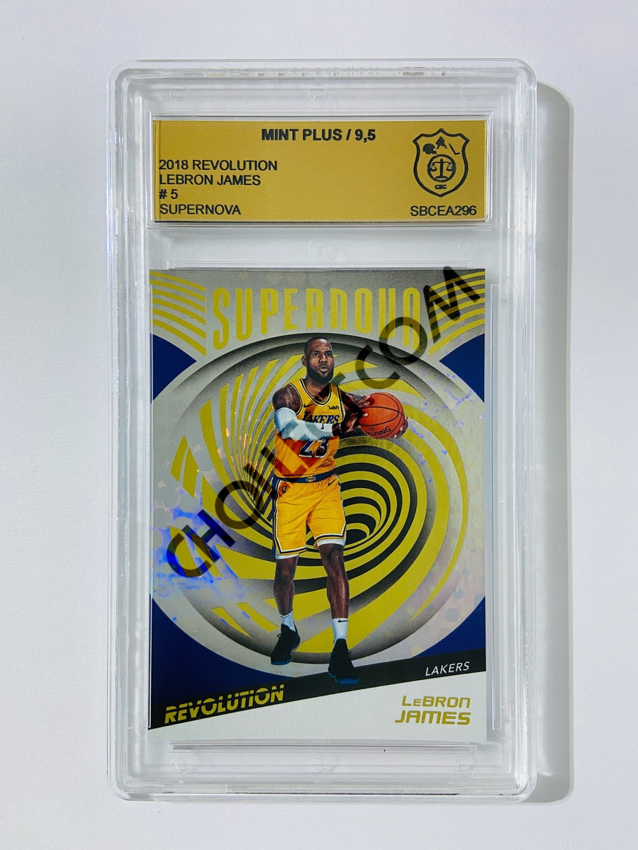 LeBron James - Los Angeles Lakers 2018-19 Panini Revolution Supernova #5 [GS MT+ 9.5] SN: SBCEA296